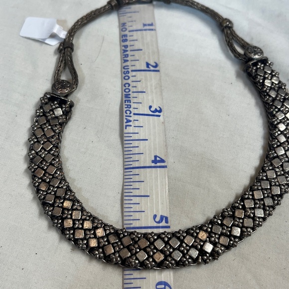 Vintage Silver Rajasthani Intricate Woven Necklace - Picture 6 of 6